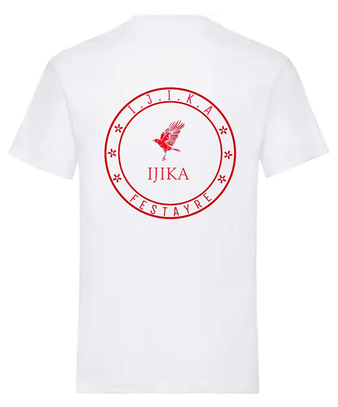 T-shirt fêtes rouge et blanc ijika
